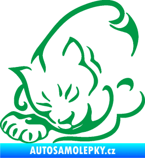 Samolepka Kočka 030 levá zelená