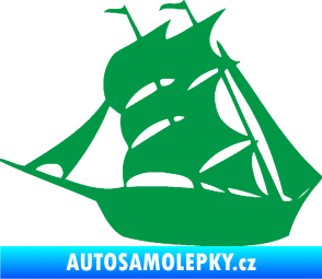 Samolepka Koráb 001 levá zelená