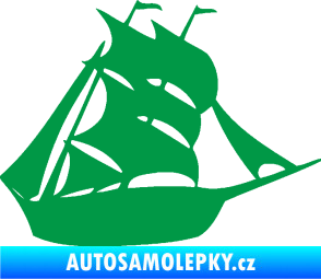 Samolepka Koráb 001 pravá zelená