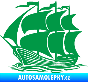 Samolepka Koráb 002 levá zelená