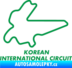 Samolepka Okruh Korean International Circuit zelená