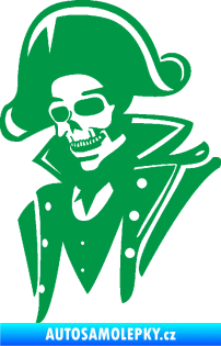 Samolepka Kostra pirát levá zelená