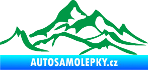 Samolepka Krajina hory 017 levá zelená