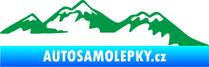 Samolepka Krajina hory 020 pravá zelená