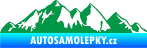 Samolepka Krajina hory 021 levá zelená