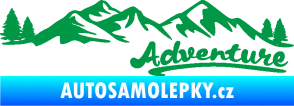 Samolepka Krajina hory 028 pravá zelená