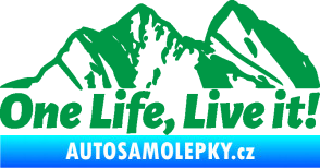 Samolepka Krajina hory 029 levá zelená