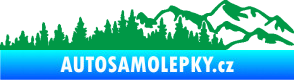 Samolepka Krajina hory 030 pravá zelená