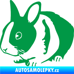 Samolepka Králík 002 levá zakrslý králíček zelená