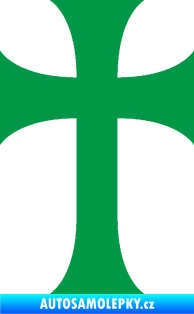 Samolepka Křesťanský kříž 002 zelená