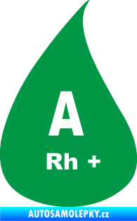 Samolepka Krevní skupina A Rh+ kapka zelená