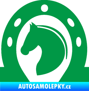Samolepka Kůň 034 levá podkova zelená