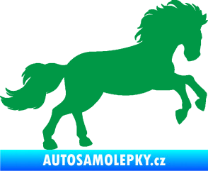 Samolepka Kůň 098 pravá běh zelená