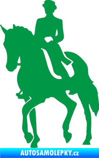 Samolepka Kůň drezura levá zelená