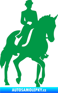 Samolepka Kůň drezura pravá zelená