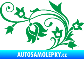 Samolepka Květina dekor 002 levá zelená