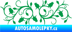 Samolepka Květina dekor 010 pravá růžičky zelená