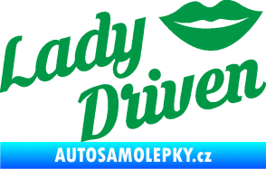 Samolepka Lady driven 002 nápis zelená