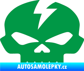 Samolepka Lebka 001 levá zelená