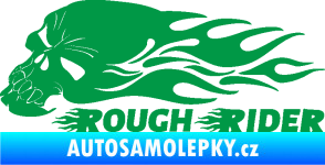 Samolepka Lebka 051 levá rough rider zelená