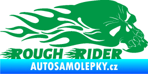 Samolepka Lebka 051 pravá rough rider zelená