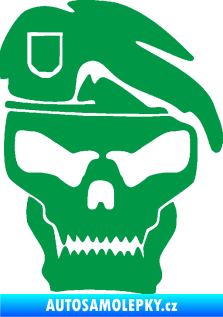 Samolepka Lebka army pravá zelená