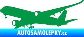 Samolepka Letadlo 017 levá Airbus A 350 zelená
