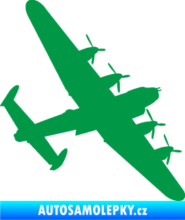 Samolepka Letadlo 022 pravá bombarder Lancaster zelená