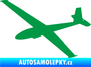 Samolepka Letadlo 025 levá kluzák zelená