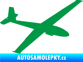 Samolepka Letadlo 025 pravá kluzák zelená