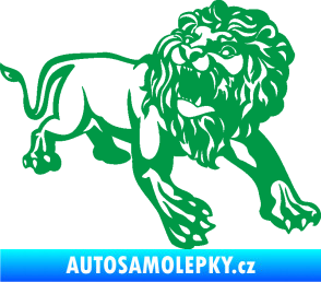 Samolepka Lev 006 pravá zelená
