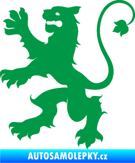 Samolepka Lev heraldika 002 levá zelená
