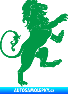 Samolepka Lev heraldika 004 pravá zelená