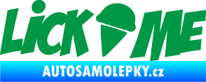 Samolepka Lick me nápis zelená