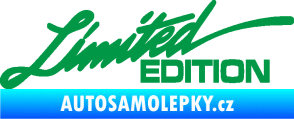 Samolepka Limited edition 011 nápis zelená