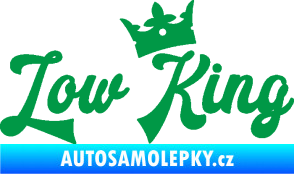 Samolepka Low King 001 nápis král zelená