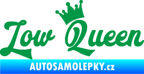 Samolepka Low Queen 001 nápis královna zelená