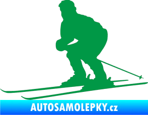 Samolepka Lyžař 009 levá zelená