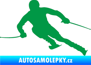 Samolepka Lyžař 012 levá zelená
