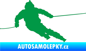 Samolepka Lyžař 015 levá zelená
