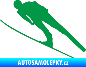 Samolepka Lyžař 016 levá zelená