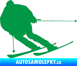 Samolepka Lyžař 019 levá zelená