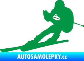 Samolepka Lyžař 022 levá zelená