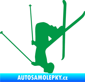 Samolepka Lyžař 023 levá zelená