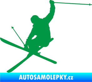 Samolepka Lyžař 024 levá zelená