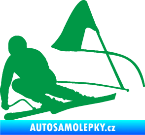 Samolepka Lyžař 025 levá zelená