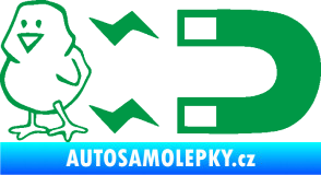 Samolepka Magnet na ptáky levá zelená