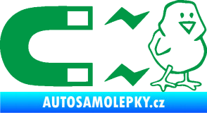 Samolepka Magnet na ptáky pravá zelená