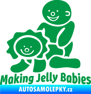 Samolepka Making jelly babies zelená