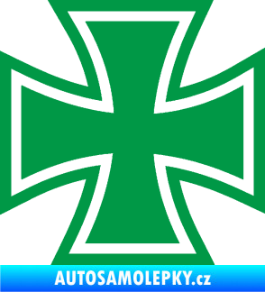 Samolepka Maltézský kříž 001 zelená